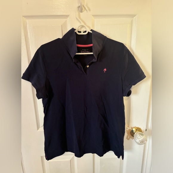 EUC Lilly Pulitzer Navy Polo Size XL - Picture 1 of 3
